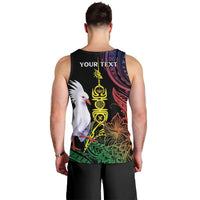 New Caledonia Kanaky Personalized Men Tank Top Fleche Faitiere Mix Kagu