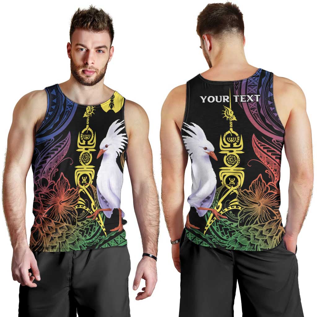 New Caledonia Kanaky Personalized Men Tank Top Fleche Faitiere Mix Kagu