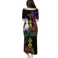 New Caledonia Kanaky Personalized Puletasi Fleche Faitiere Mix Kagu LT7 - Polynesian Pride