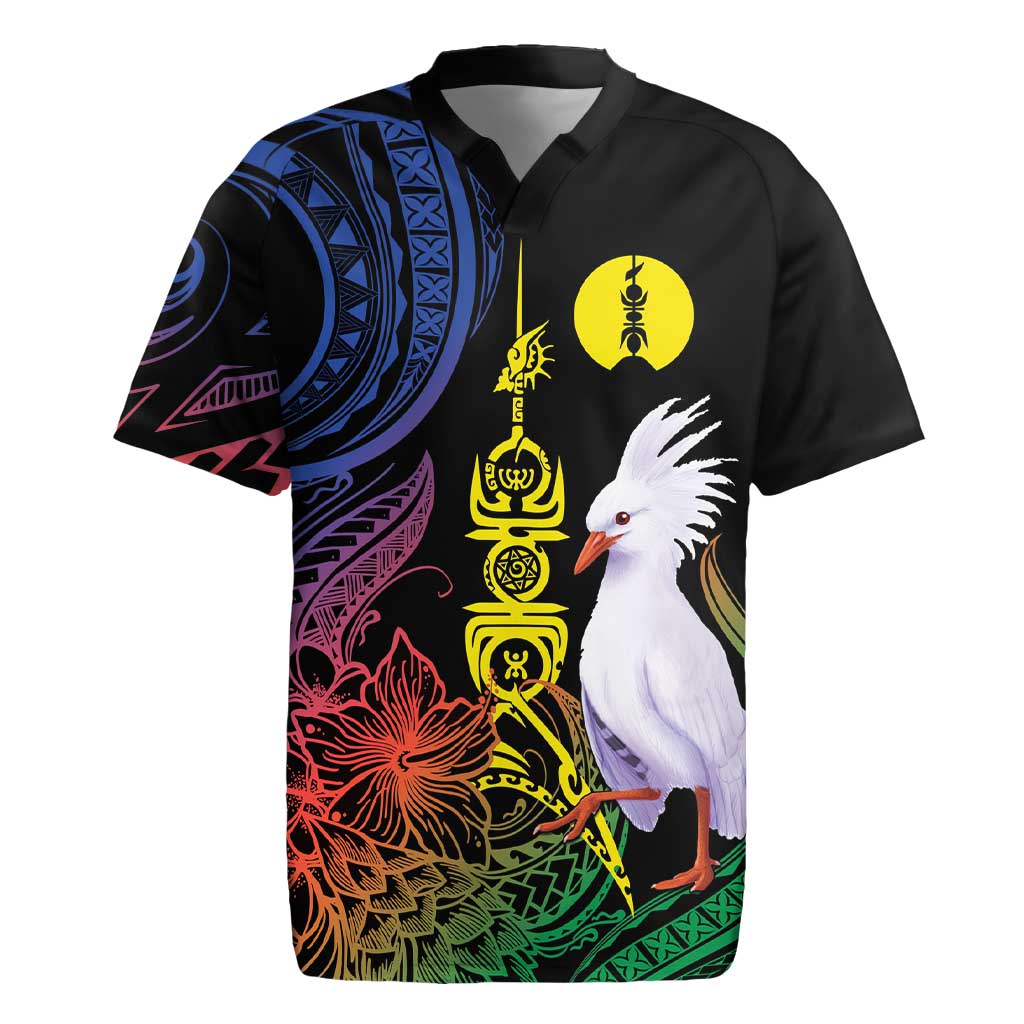 New Caledonia Kanaky Personalized Rugby Jersey Fleche Faitiere Mix Kagu LT7 Colorful - Polynesian Pride