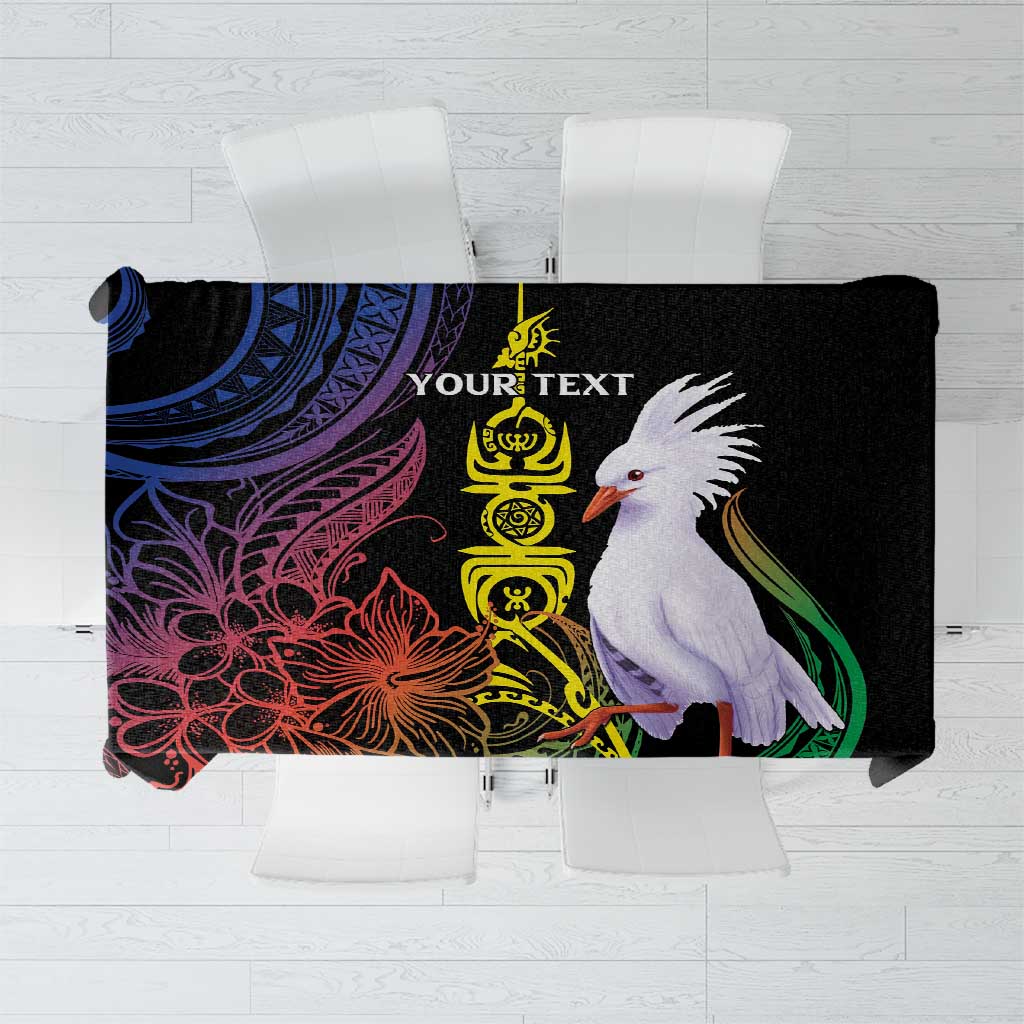 New Caledonia Kanaky Personalized Tablecloth Fleche Faitiere Mix Kagu LT7 Colorful - Polynesian Pride