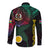 Personalised Vanuatu Long Sleeve Button Shirt Turtle Chest Tattoo Flag Color - Shefa LT7 - Polynesian Pride