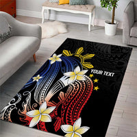 Personalized Philippines Tribal Area Rug Tropical Waves - Plumeria