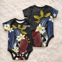 Personalized Philippines Tribal Baby Onesie Tropical Waves - Plumeria