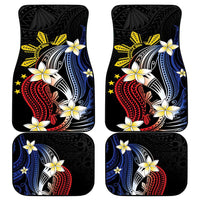 Personalized Philippines Tribal Car Mats Tropical Waves - Plumeria