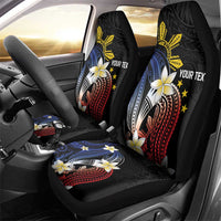 Personalized Philippines Tribal Car Seat Cover Tropical Waves - Plumeria