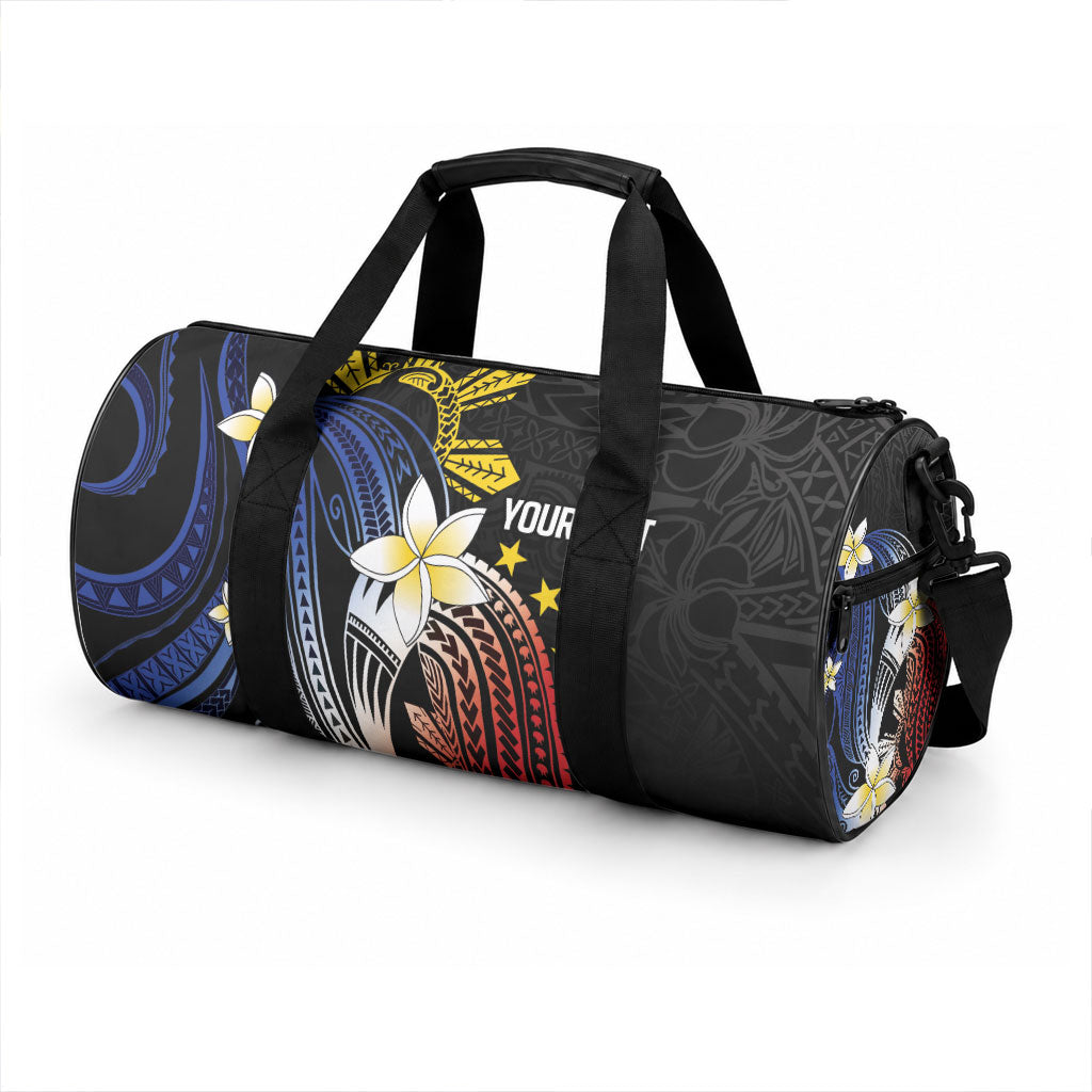 Personalized Philippines Tribal Duffle Bag Tropical Waves - Plumeria