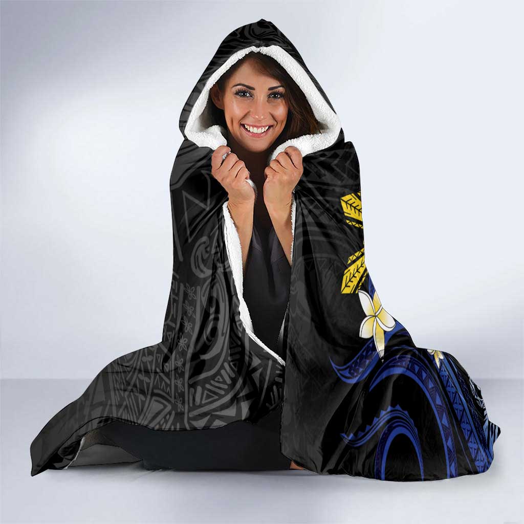 Personalized Philippines Tribal Hooded Blanket Tropical Waves - Plumeria