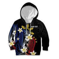 Personalized Philippines Tribal Kid Hoodie Tropical Waves - Plumeria