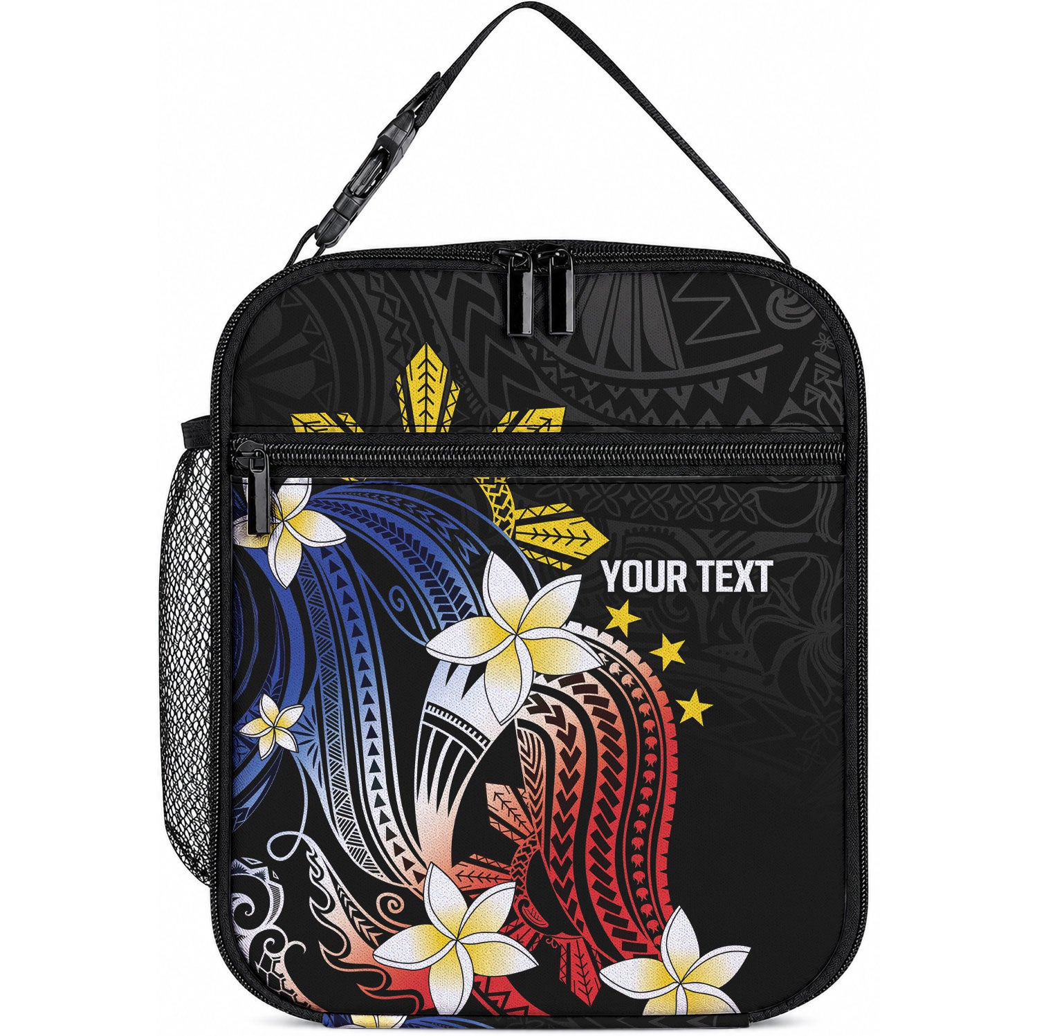 Personalized Philippines Tribal Lunch Bag Tropical Waves - Plumeria
