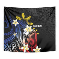 Personalized Philippines Tribal Tapestry Tropical Waves - Plumeria