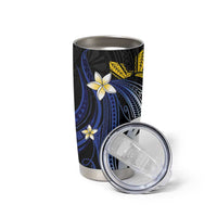 Personalized Philippines Tribal Tumbler Cup Tropical Waves - Plumeria LT7 - Polynesian Pride
