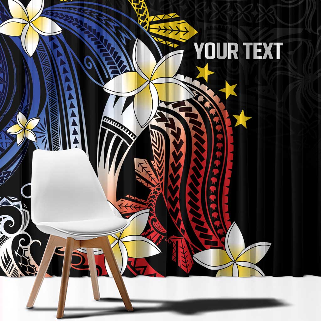 Personalized Philippines Tribal Window Curtain Tropical Waves - Plumeria