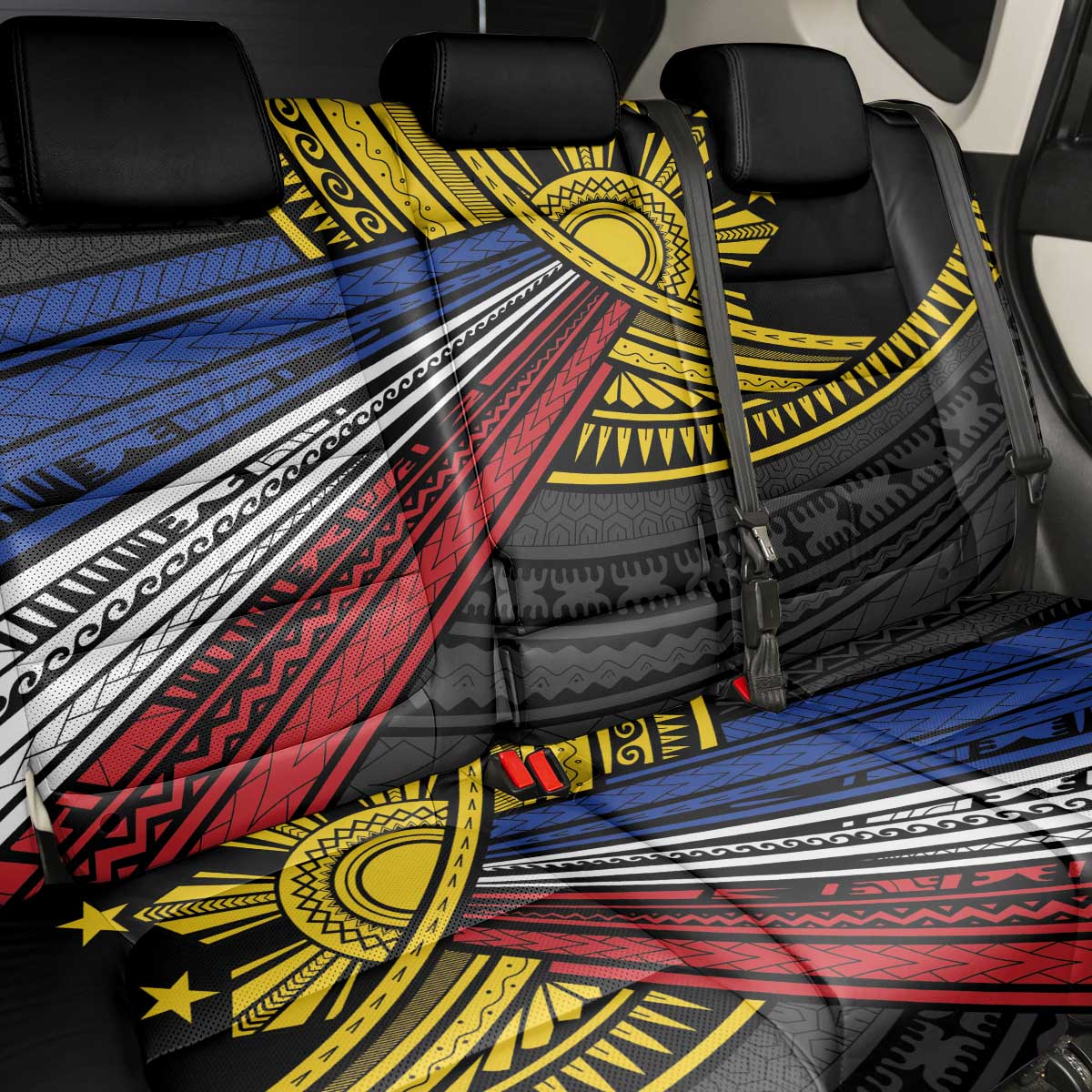 Philippines Sun Back Car Seat Cover Pasifika Tribal Style