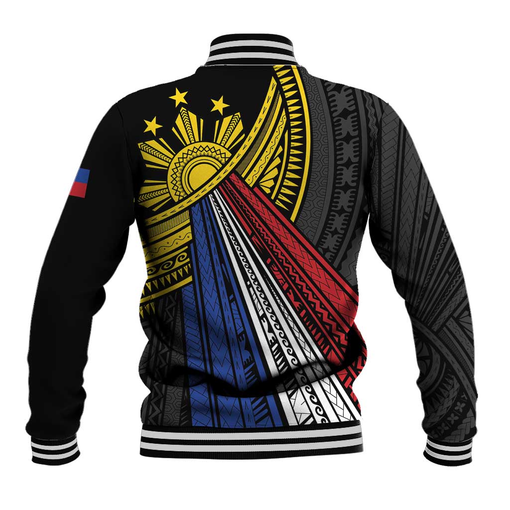 Philippines Sun Baseball Jacket Pasifika Tribal Style