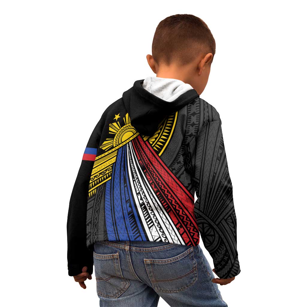 Philippines Sun Kid Hoodie Pasifika Tribal Style