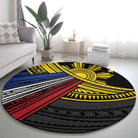 Philippines Sun Round Carpet Pasifika Tribal Style