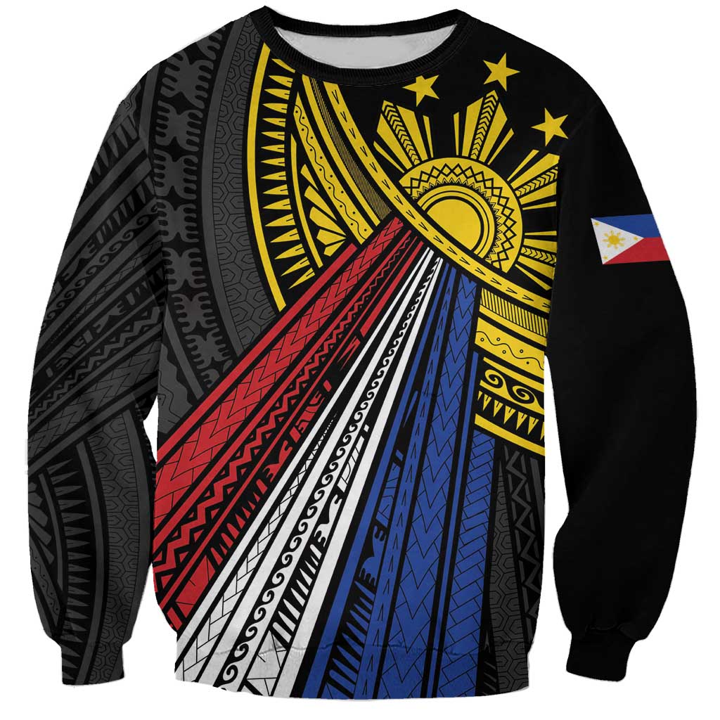 Philippines Sun Sweatshirt Pasifika Tribal Style