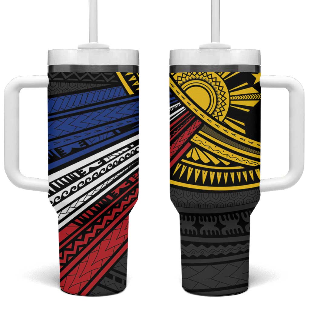 Philippines Sun Tumbler With Handle Pasifika Tribal Style
