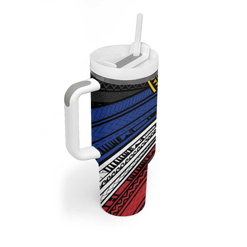 Philippines Sun Tumbler With Handle Pasifika Tribal Style LT7 - Polynesian Pride