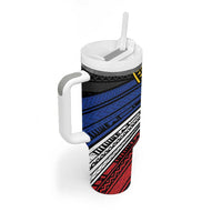 Philippines Sun Tumbler With Handle Pasifika Tribal Style LT7 - Polynesian Pride