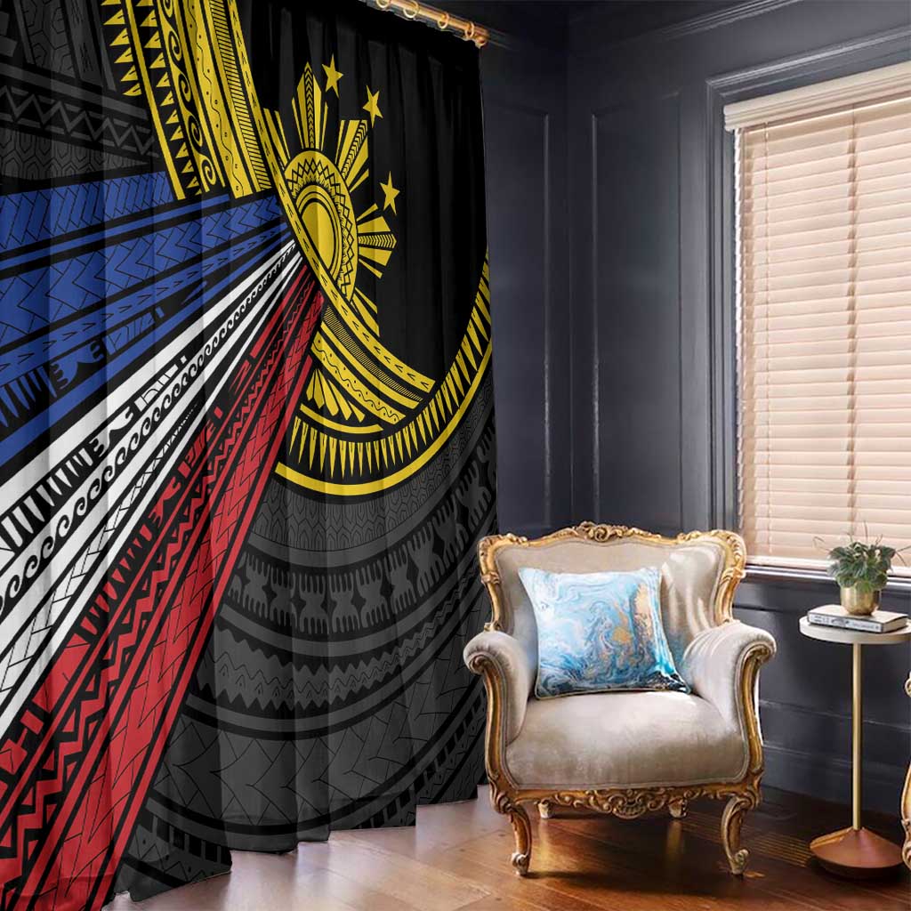 Philippines Sun Window Curtain Pasifika Tribal Style