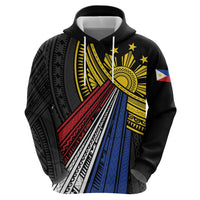 Philippines Sun Zip Hoodie Pasifika Tribal Style