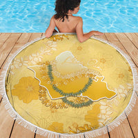 Hawaii Oahu Island Flowers Lei Beach Blanket Yellow Ilima Mix Plumeria LT7 - Polynesian Pride