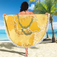 Hawaii Oahu Island Flowers Lei Beach Blanket Yellow Ilima Mix Plumeria LT7 - Polynesian Pride