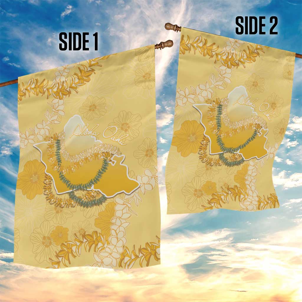 Hawaii Oahu Island Flowers Lei Garden Flag Yellow Ilima Mix Plumeria LT7 - Polynesian Pride