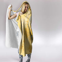 Hawaii Oahu Island Flowers Lei Hooded Blanket Yellow Ilima Mix Plumeria LT7 - Polynesian Pride