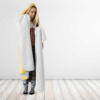 Hawaii Oahu Island Flowers Lei Hooded Blanket Yellow Ilima Mix Plumeria LT7 - Polynesian Pride