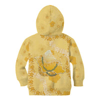 Hawaii Oahu Island Flowers Lei Kid Hoodie Yellow Ilima Mix Plumeria LT7 - Polynesian Pride