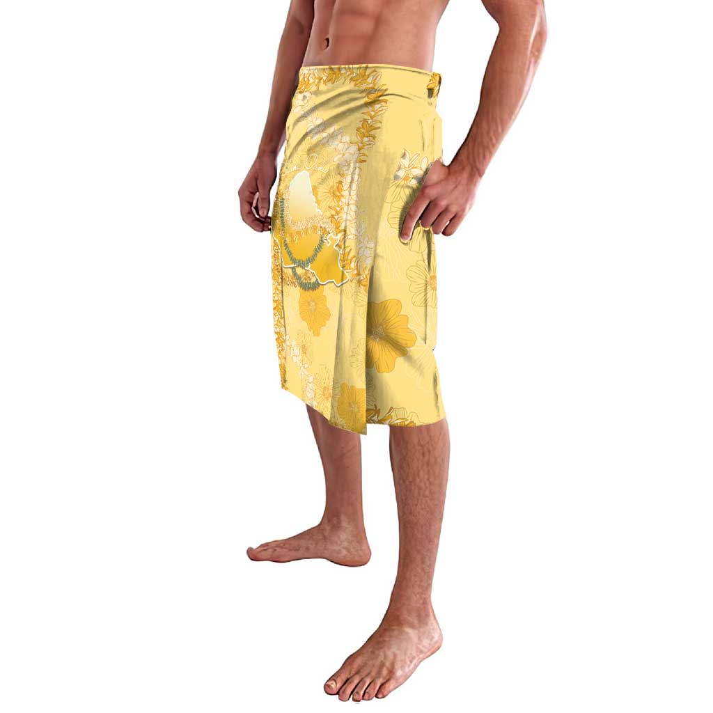 Hawaii Oahu Island Flowers Lei Lavalava Yellow Ilima Mix Plumeria LT7 - Polynesian Pride