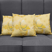 Hawaii Oahu Island Flowers Lei Pillow Cover Yellow Ilima Mix Plumeria