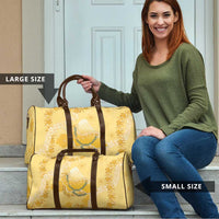 Hawaii Oahu Island Flowers Lei Travel Bag Yellow Ilima Mix Plumeria LT7 - Polynesian Pride