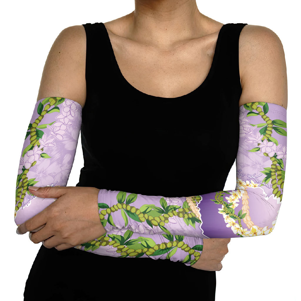 Hawaii Kauai Island Flowers Lei Arm Sleeves Mokihana Lei