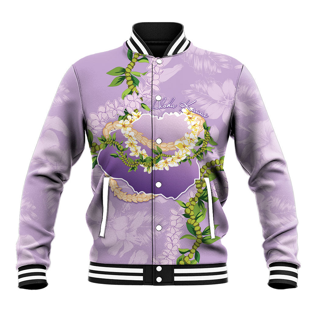 Hawaii Kauai Island Flowers Lei Baseball Jacket Mokihana Lei