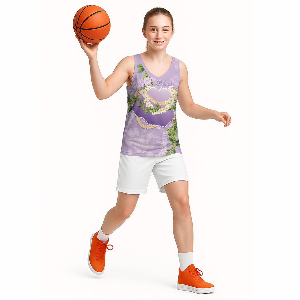 Hawaii Kauai Island Flowers Lei Basketball Jersey Mokihana Lei LT7 - Polynesian Pride