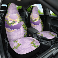 Hawaii Kauai Island Flowers Lei Car Seat Cover Mokihana Lei LT7 One Size Lavender - Polynesian Pride