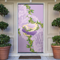 Hawaii Kauai Island Flowers Lei Door Cover Mokihana Lei LT7 Lavender - Polynesian Pride