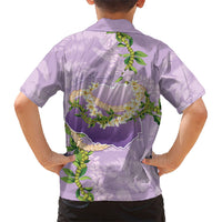 Hawaii Kauai Island Flowers Lei Family Matching Puletasi and Hawaiian Shirt Mokihana Lei LT7 - Polynesian Pride