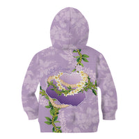 Hawaii Kauai Island Flowers Lei Kid Hoodie Mokihana Lei LT7 - Polynesian Pride
