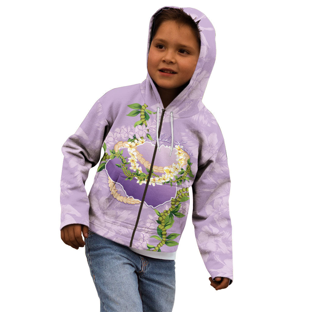 Hawaii Kauai Island Flowers Lei Kid Hoodie Mokihana Lei LT7 - Polynesian Pride
