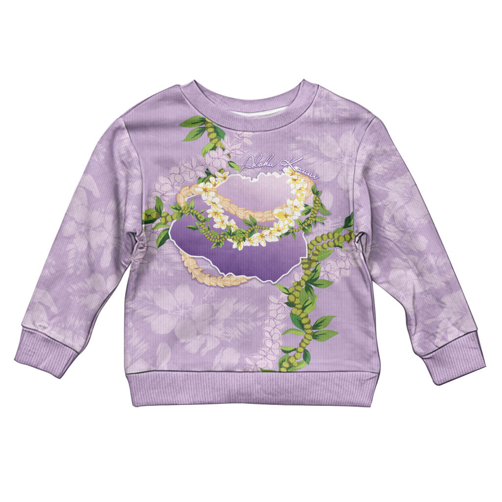 Hawaii Kauai Island Flowers Lei Kid Ugly Christmas Sweater Mokihana Lei LT7 Kid Lavender - Polynesian Pride