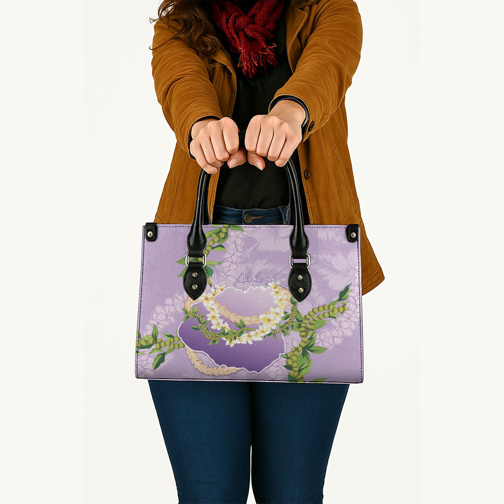 Hawaii Kauai Island Flowers Lei Leather Bag Mokihana Lei LT7 - Polynesian Pride