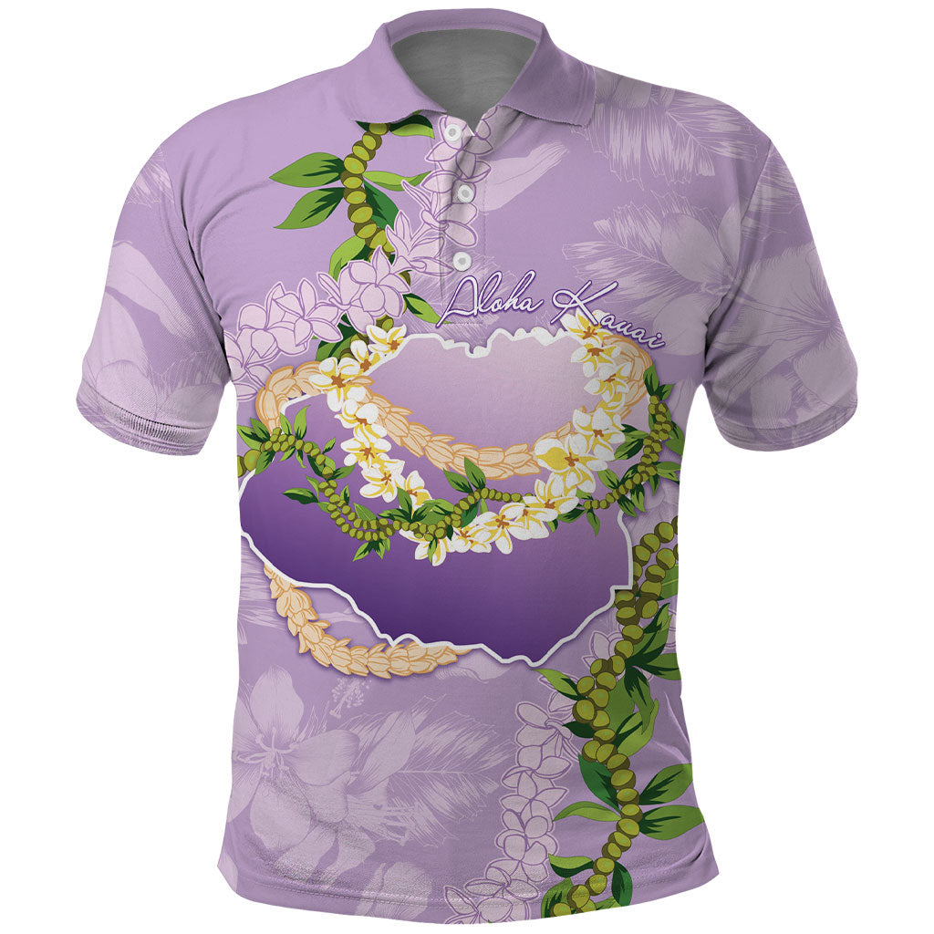 Hawaii Kauai Island Flowers Lei Polo Shirt Mokihana Lei