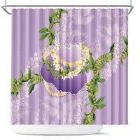 Hawaii Kauai Island Flowers Lei Shower Curtain Mokihana Lei