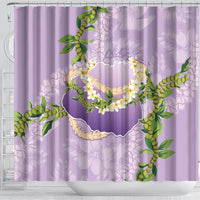 Hawaii Kauai Island Flowers Lei Shower Curtain Mokihana Lei