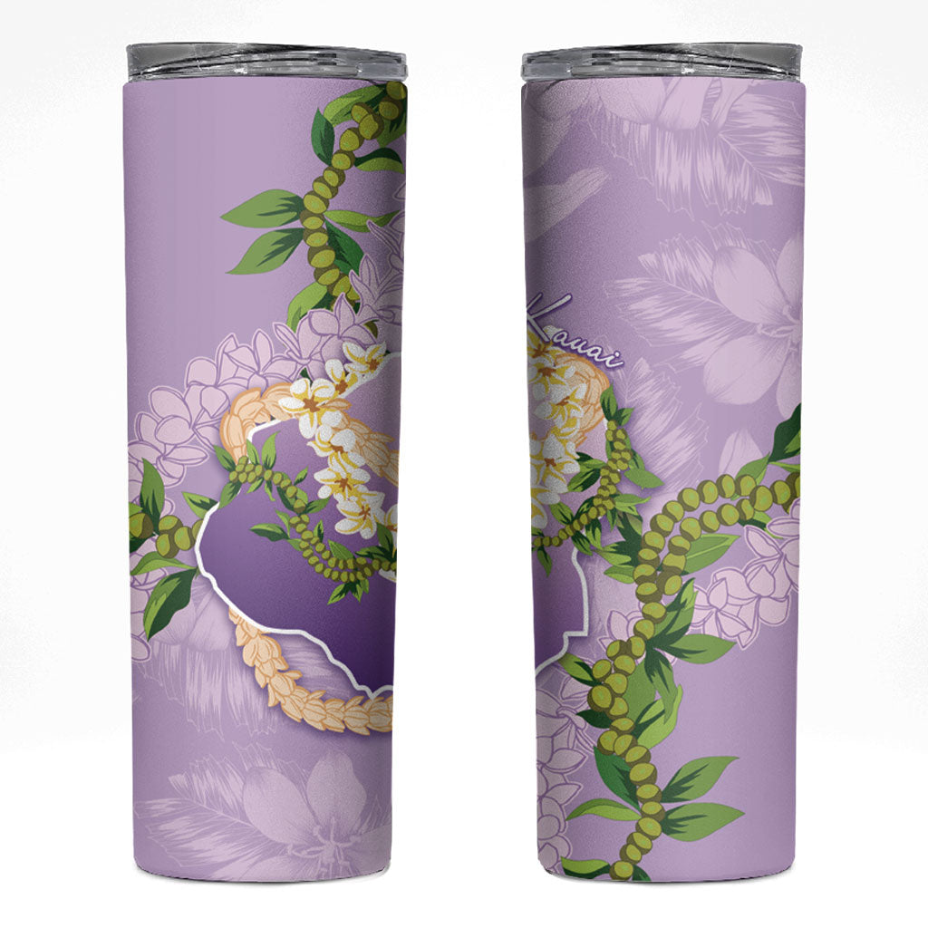 Hawaii Kauai Island Flowers Lei Skinny Tumbler Mokihana Lei